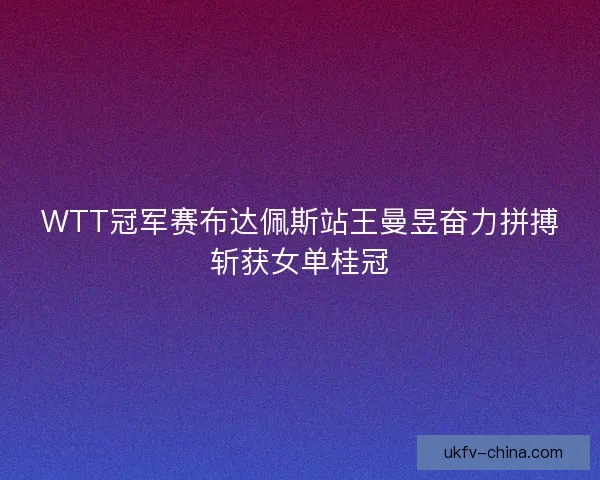 WTT冠军赛布达佩斯站王曼昱奋力拼搏斩获女单桂冠